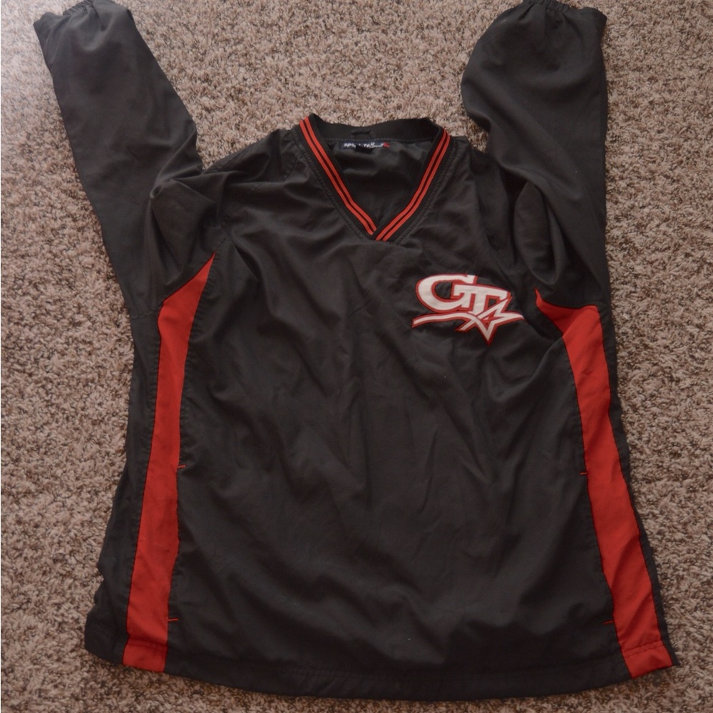 Oversized Y2K Vintage Red & Black V-Neck